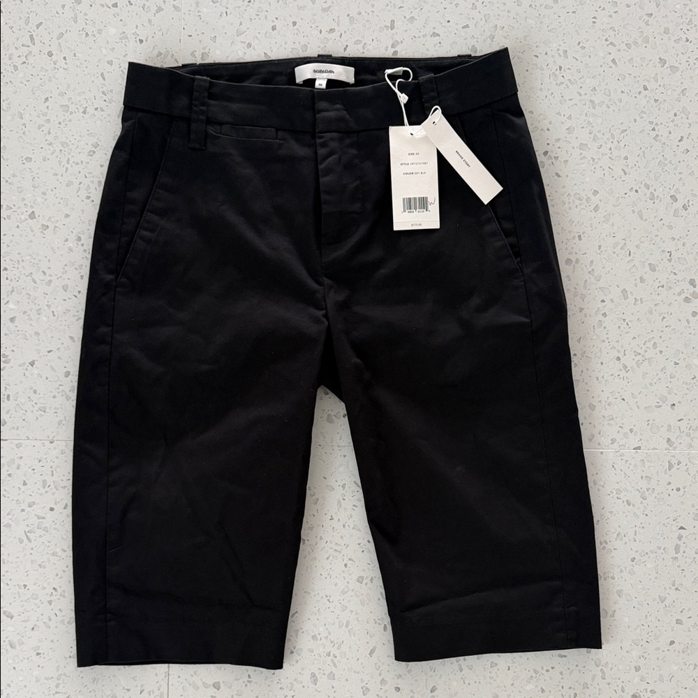 Vince Women's Black Flat Cotton Shorts Size 00